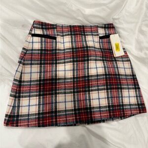 Plaid Red and Black Women's Skirt